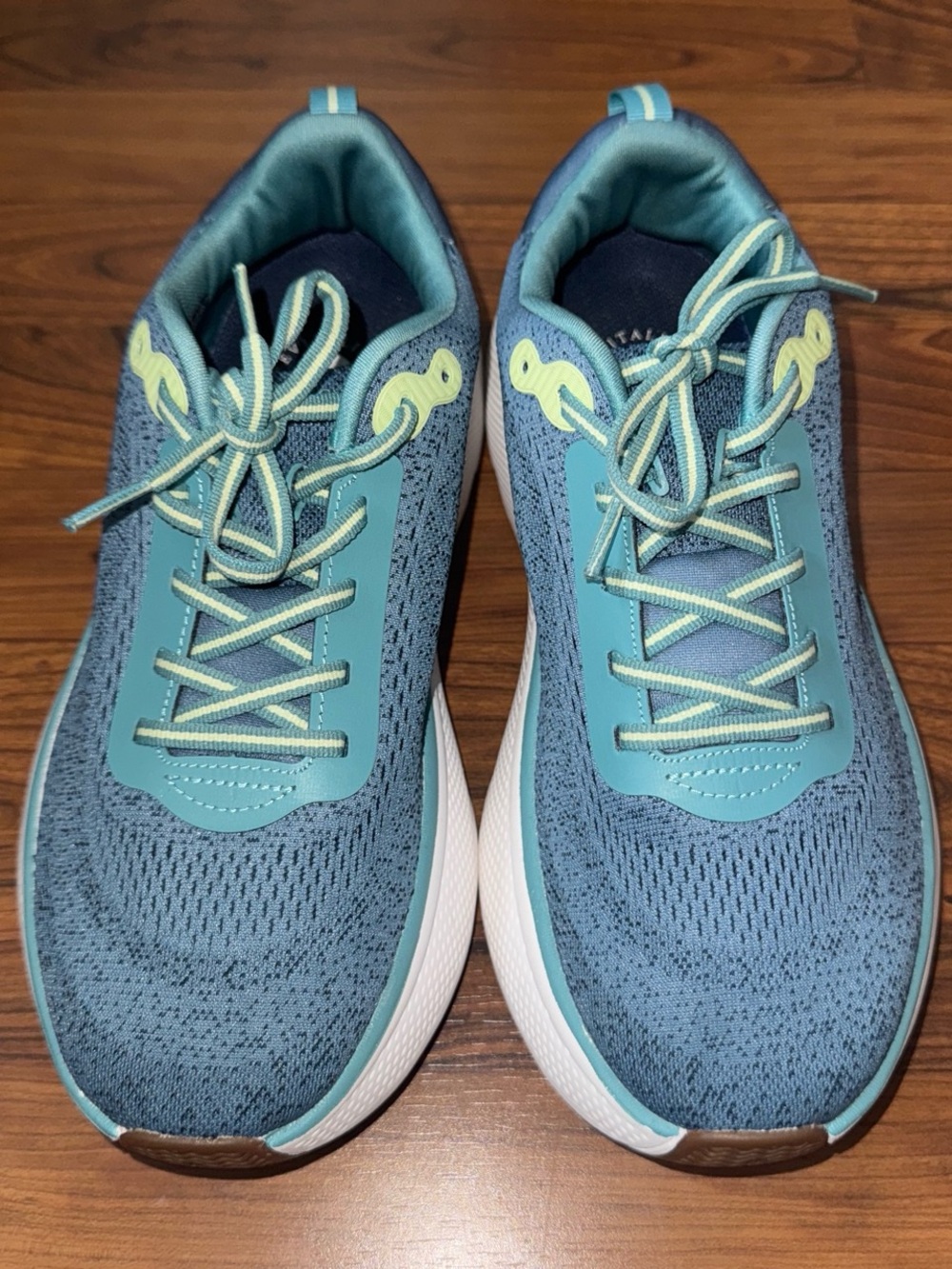 REVITALIGN Women's Teal and Light Blue Knit Sneakers